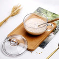 Hxglass 17oz Breakfast Cups Big Size Machine Press Tempered Glass Oatmeal Cup with Lid High-quality Glass Drinkware