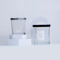 Transparent Cylinder 10oz Empty Candle Holders Lanterns and Candle Glass Jars with Metal Lid