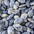 Wholesale Natural Blue jasper Soapstone Oval Decorative Carved Polished Model Ornaments