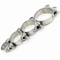 AOHUI European Style 304 Stainless Steel Polished Clamp Strong Thickened Pipe Screw Structure for 17-240 Metric System