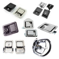 Stainless Steel 304 Paddle Latch Trailer Door Lock Galvanized Zinc Plated Powder Coating Finish Black Finish Alloy Iron Material