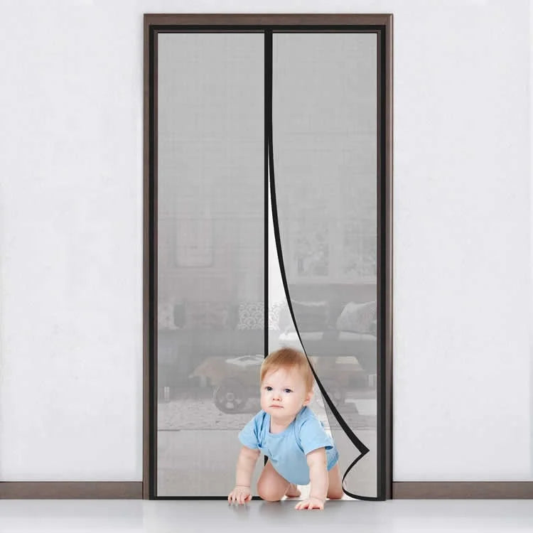 Modern Magnetic Fiberglass Door Curtain Mosquito Net-Bedroom Living Room Use Insect Resistant 18x16 Mesh 210cm Length Easy