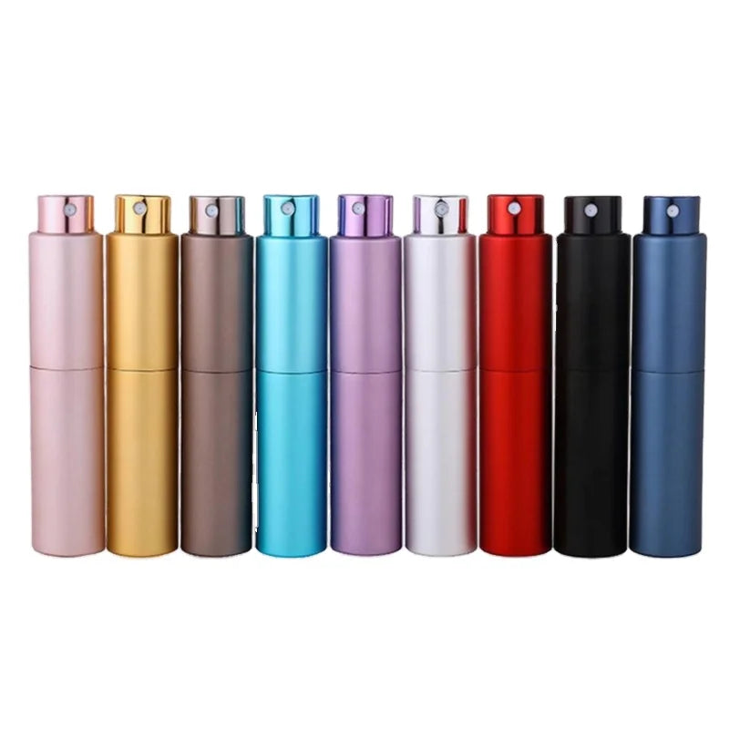 Stock 8ml Pocket Portable Travel Refill Mouth Spray Cologne Deodorant Perfume Rotating Aluminum Perfume Atomizer Bottle