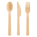 Disposable Bamboo Utensils100% Compostable Biodegradable Renewable Natural Cutlery Bamboo Knifes Fork  for Parties and Weddings