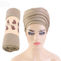 Fashion Long Headscarf Head Tie Scarf Stretchy Jersey Headwraps Head Wrap Women Turban Scarf