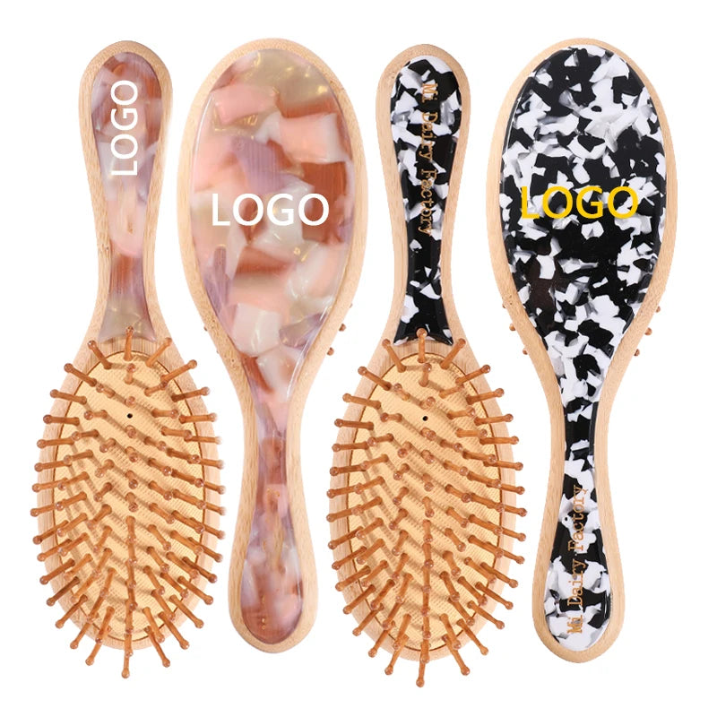 MiDairy CUSTOM LOGO 3000+ Colors Acetate Massage Air Cushion Comb Anti Static Smooth Hair Care Comb 221518