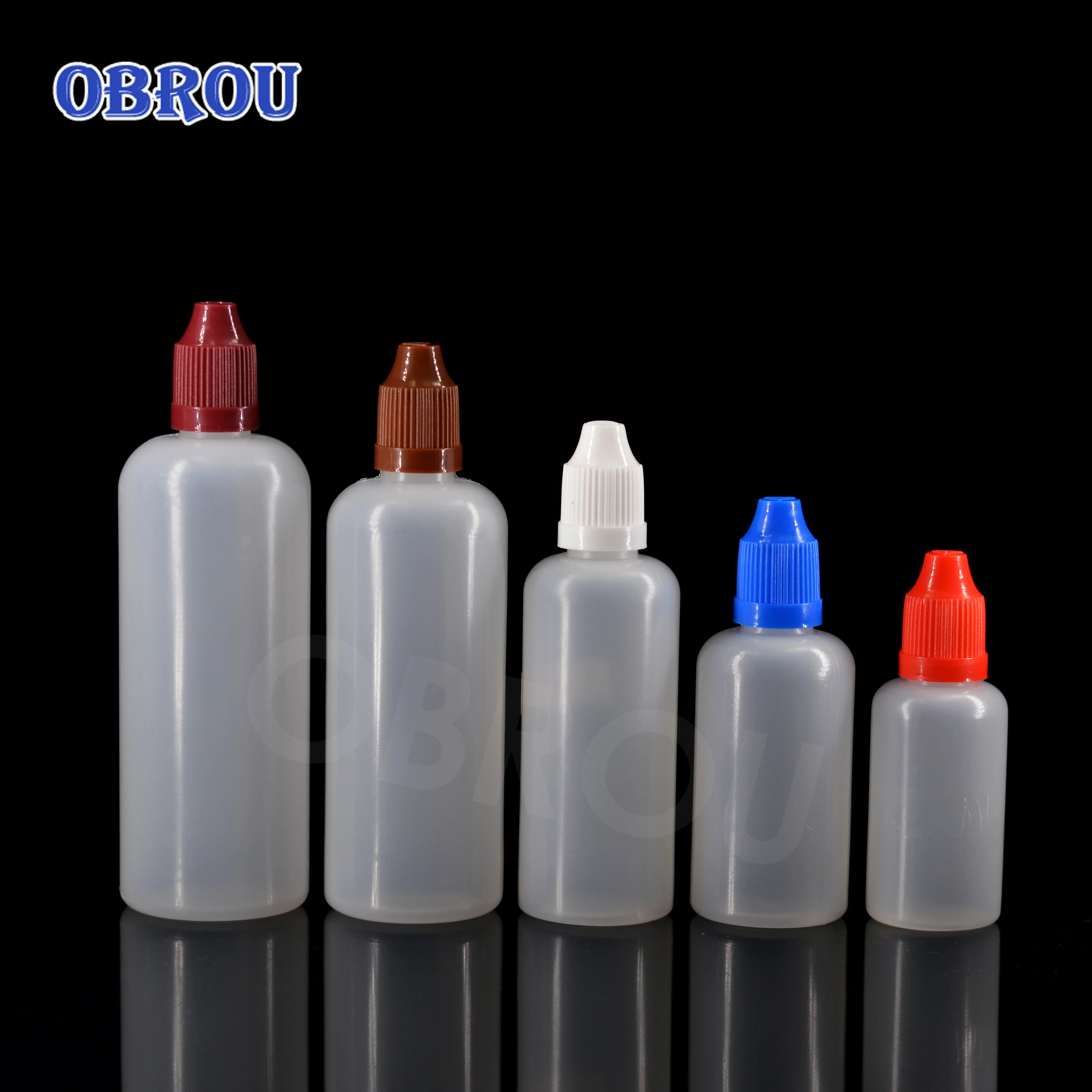 OBROU Fast Shipping 5ml 10ml 15ml 20ml 30ml 50ml PE Plastic Dropper Bottle for Eye Drops