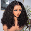 Brazilian Human Hair Curly Wave Long 360 Lace Transparent Glueless HD Lace Front Wigs for Black Women