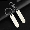 Custom DIY Laser Engraving Mirror Fashion Blank Stainless Steel Keychain Accessories Personalize Blanks Bar Blank Metal Keychain