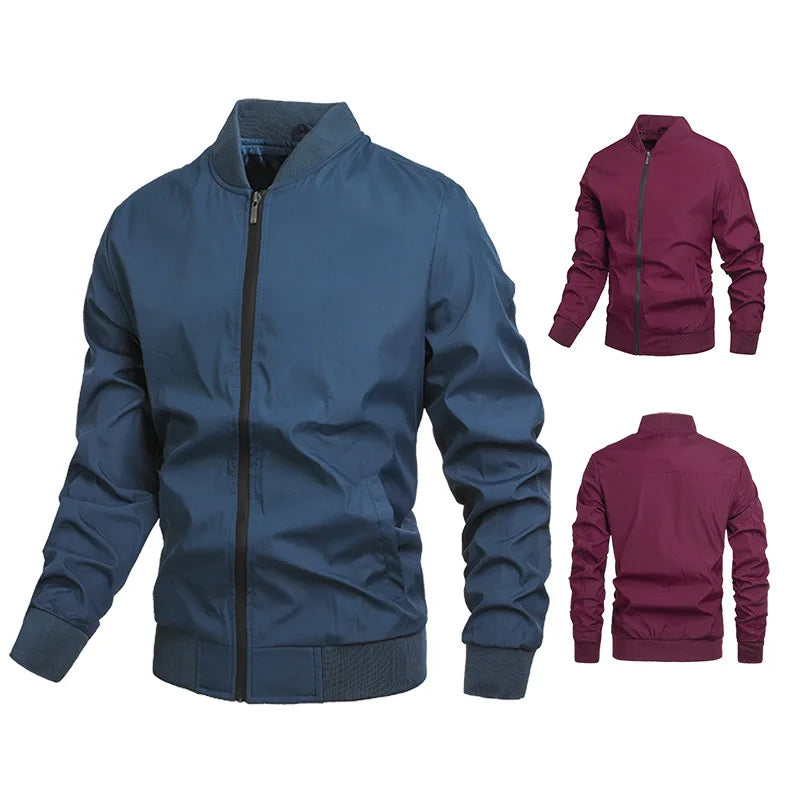 Custom Stylish Casual Long Sleeve Coats Men's Winter Big Coat Bomber Jackets