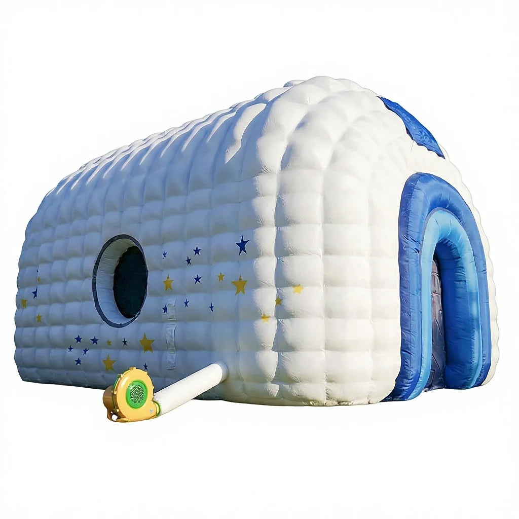 MWE Large Inflatable Nightclub Inflatable Party Tent Disco Cube Air Cube House for Event Birthday Wedding Party with Blower
