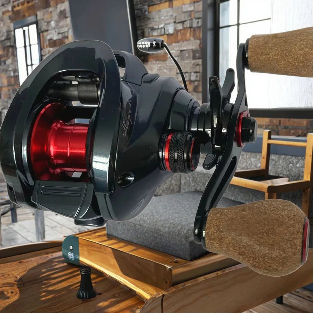 Histar OEM LM100 CNC Precision Machined Main Gears 5+1BB-9+1BB Plastic Caron Left Hand Baitcasting Reel for Stream River Lake