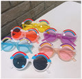 Cute Candy Color Girls UV400 Protection PC Frame Acrylic Lenses Transparent Sunglasses Rainbow Fashionable Beach Kid Eyewear