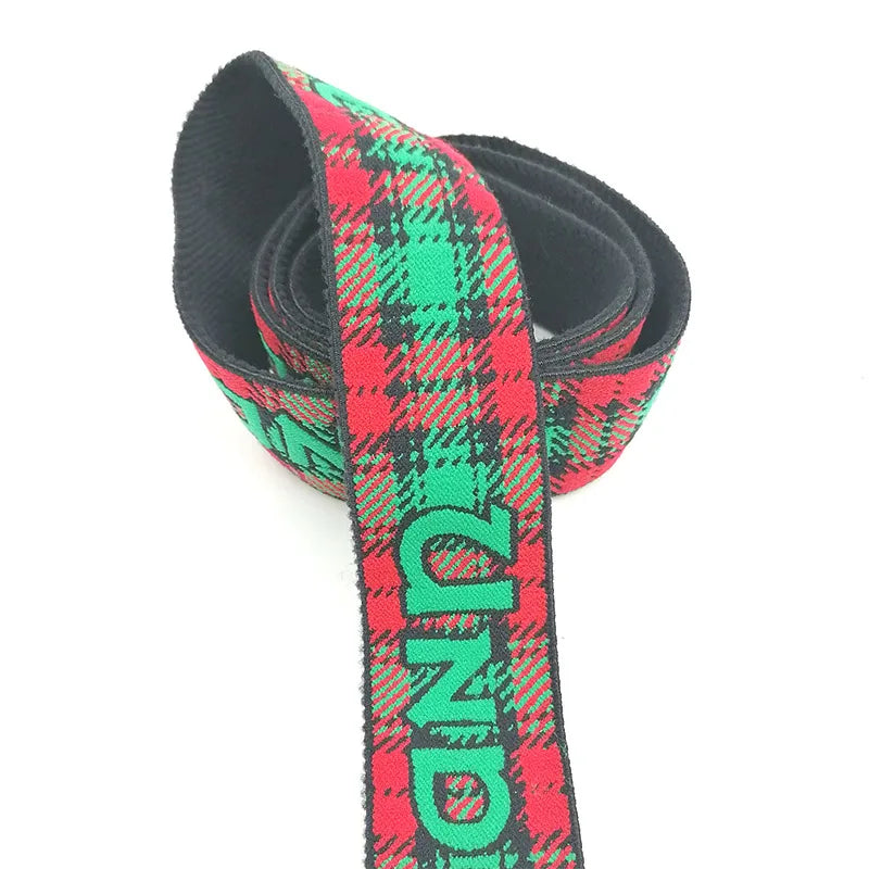 Custom Printed Label Soft Polyester Woven Knitted Elastic Webbing Band for Underwear Underpants Sports Bra Clothing Accessories