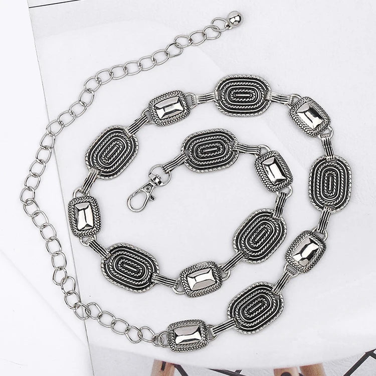 Wholesale Metal Vintage Chain Belt Women's Luxury Decoration Strap Fit for Skirt