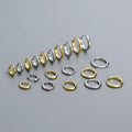 Wholesale Fashion Jewelry 925 Sterling Silver Simple Round Hoop Earring Gold Plated Huggie Hoop Earrings Women