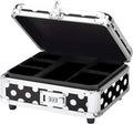 AluminumLocking Cash Box with Bill and Coin Tray Combination Lock 8.5 X 4 X 10 Inches Polka Dot Design