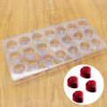 HY 3D Strawberry Shape Plastic Chocolate Mould for Candy Jelly Baking