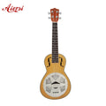 Good Quality Aiersi Brand F Holes Spruce Top Resonator Ukulele 26 Inch Tenor Travel Guitar 4 Strings with Foam case Hot Sale