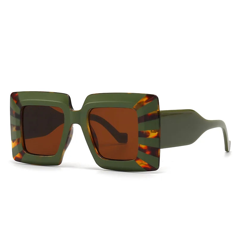 126 Trendy Custom Retro Sunglasses Women Sun Glass Flat Top square Sunglasses Oversized Men Sun Glasses Fashion Sunglasses 2023