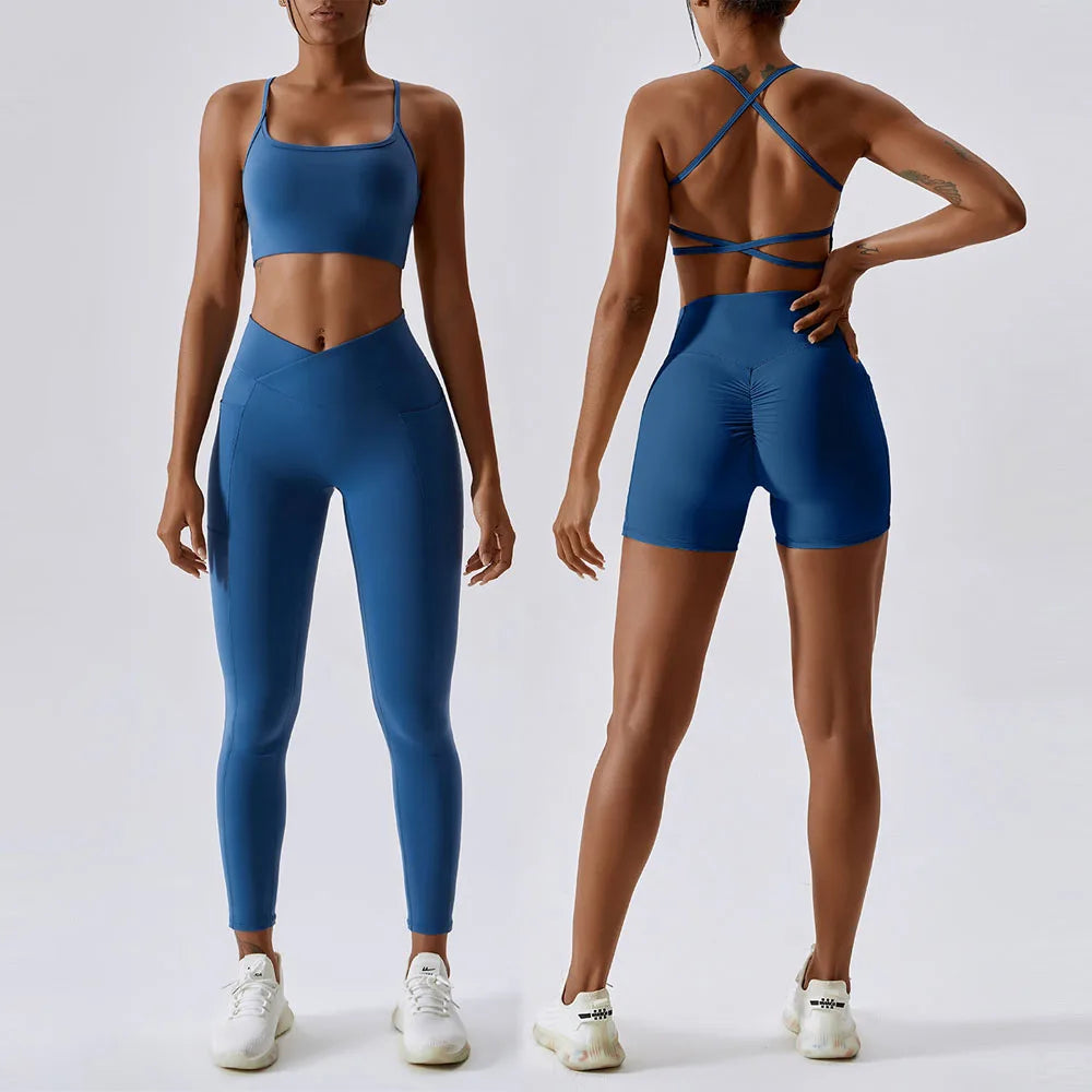 BNICE Sexy Women Breathable Dry Cleaning Fitness Wear Lightweight Sleeveless Bra Yoga Leggings Pants Sport Bra Sets