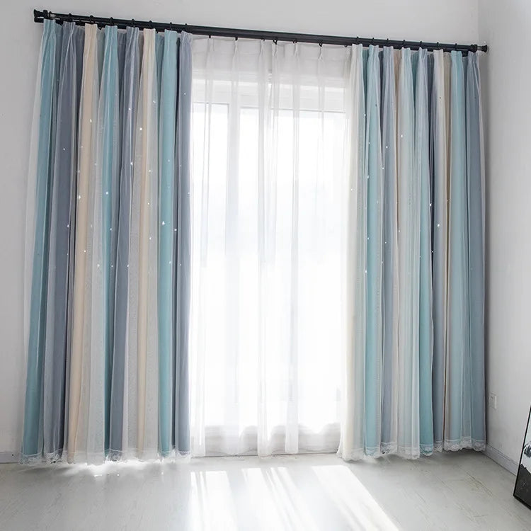 DaiRui Luxury European Style 100% Polyester Decorative Hotel Thermal Curtain Blackout Luxury