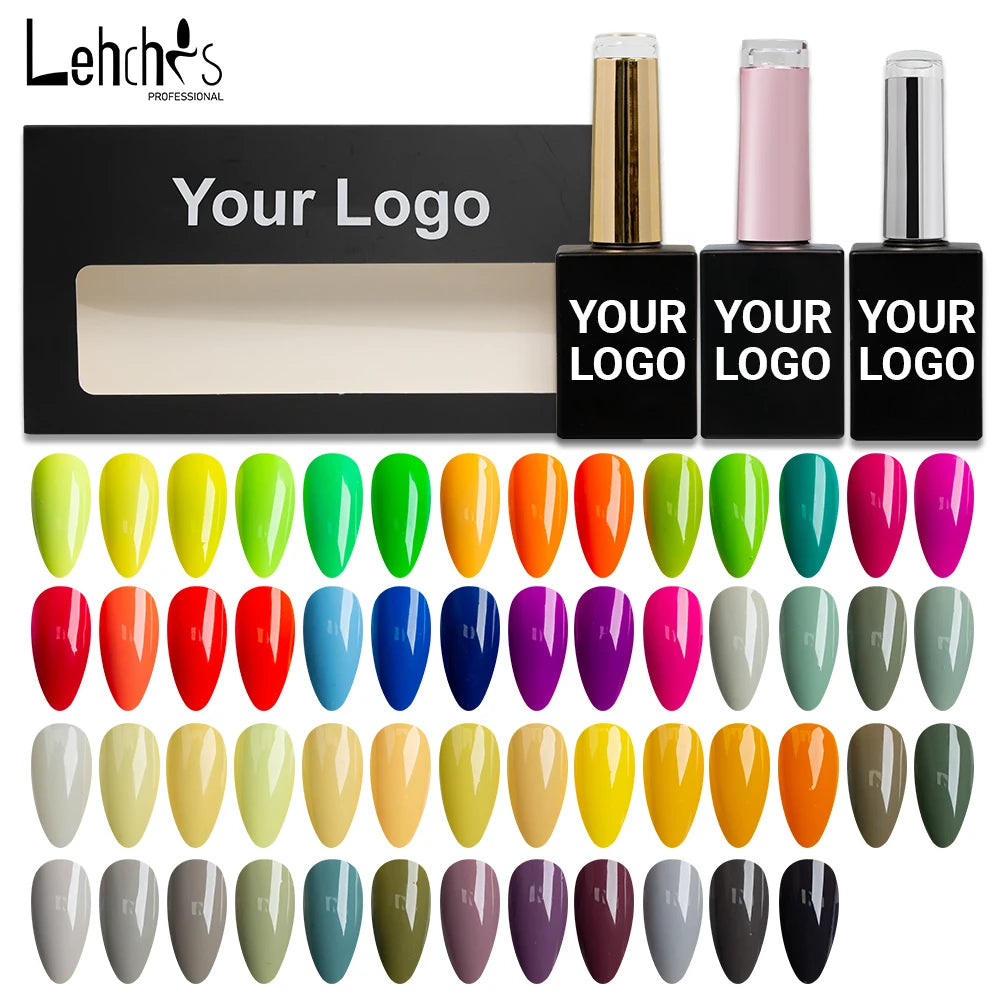 Lehchis Hot Sale 15ml Bottles Private Label Color Uv Gel Nail Polish 200 Colour High Pigment and Long Duration for Gel Polish