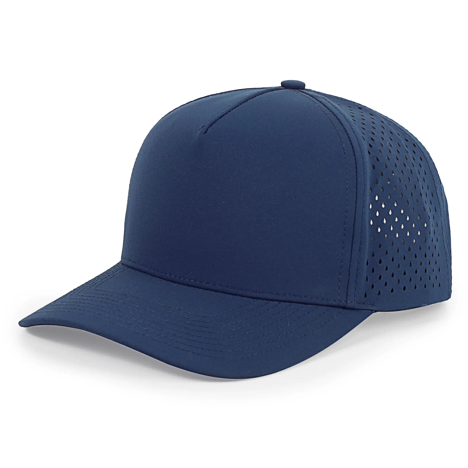 Quick-Drying Waterproof Outdoor Laser Cut Sun Sport Hat Men's Style Five-Panel Trucker Snapback Caps Support Customization