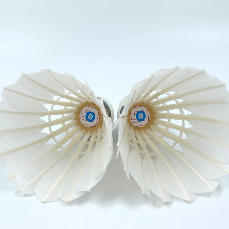 Dmantis G8 Indoor Badminton Shuttlecock 74-78 Class a Durable Stretched Goose Feather Cork Head Stable Sports Training Daily Use