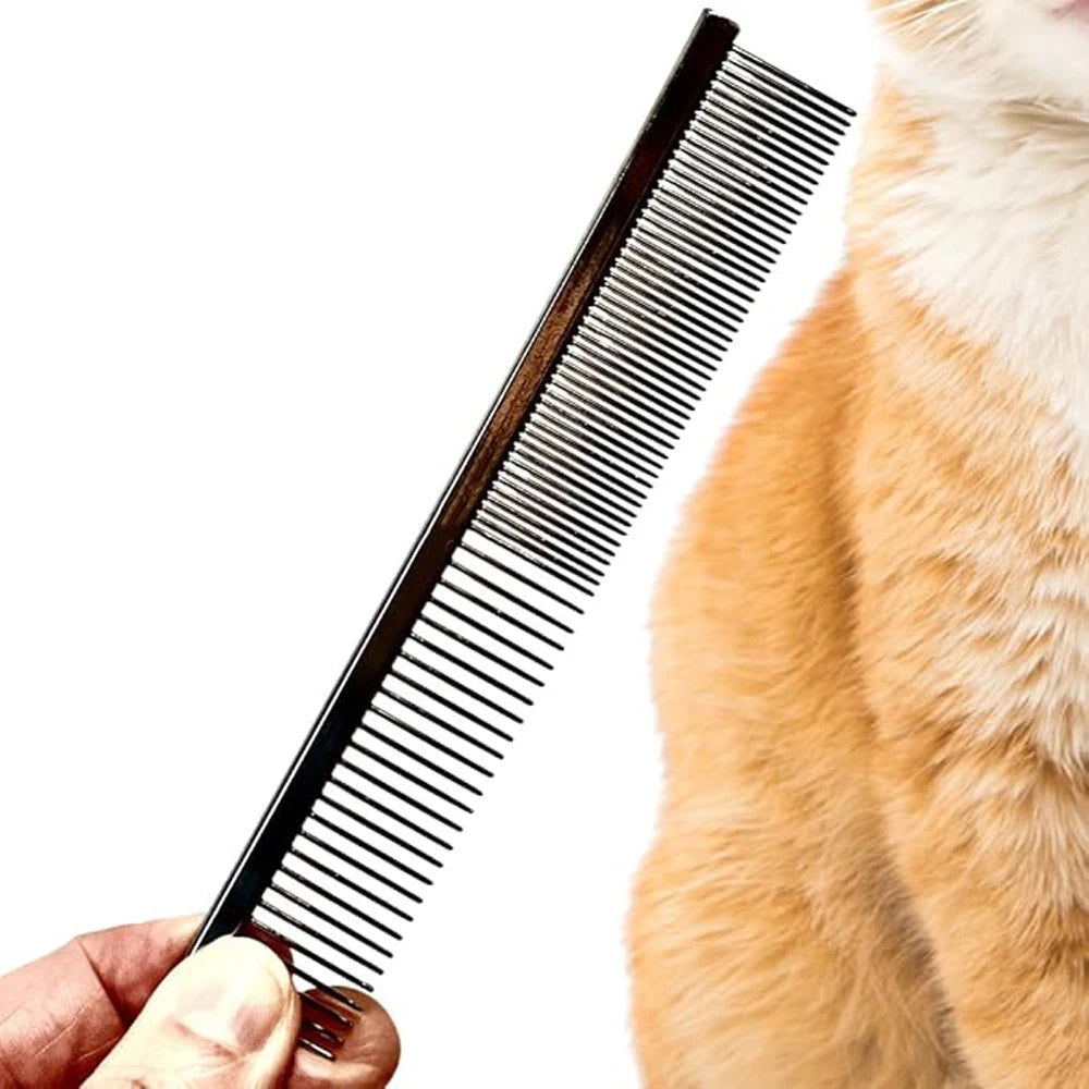 Dog Grooming Comb Cat Removing Tangles and Knots Comb Stainless Steel Pet Hair Comb for Dogs Cats