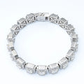 Polished  Sterling Silver 11mm Moissanite Iced Out Square Cuban Tennis Bracelets HIPHOP Fashion Jewelry for Youngster