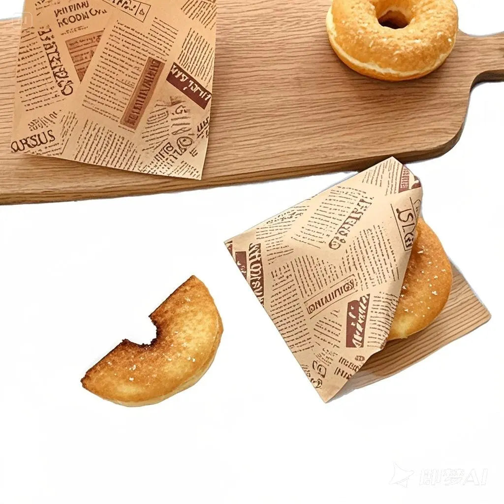 Kraft Paper Bread Bags for Bakery Greaseproof Food Packaging for Donuts Mini Large Slice Baguette Oil-Resistant Donut Bag Milk