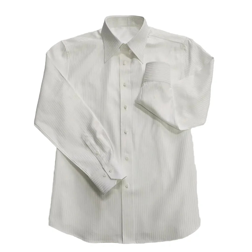 Factory Wholesale Men's 100% Cotton Flannel Striped Dress Shirt Long Sleeved Size XL Work