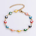 Turkish Devil Blue Eye Bracelet 18k Gold Plated Stainless Steel Bracelets Stainless Steel Bracelets for Women Men