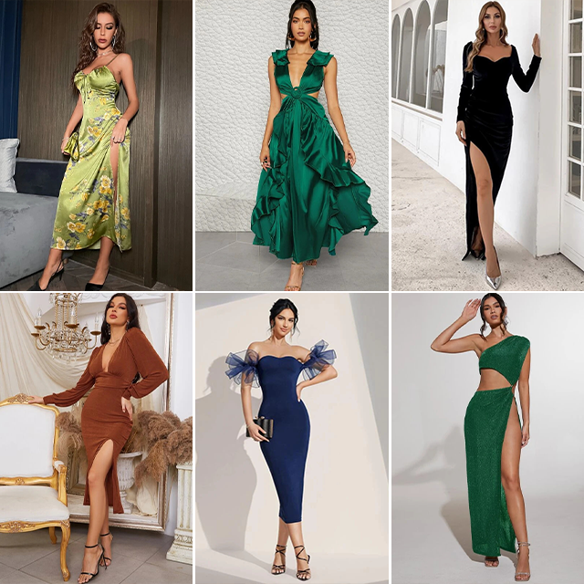 Fashion Summer Satin Stock Lot Women Mix Clothes Bale Bulk Party Assorted Sexy Brand New Dress