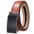 Wholesale Leather Belt for Men Automatic Ally Buckle Rachet Belt Genuine Cow Leather Belts