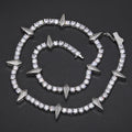 Fine Jewelry Bling 5mm White Gold Plated 925 Sterling Silver VVS Moissanite Diamond Iced Out WAKANDA Tennis Chain Necklace
