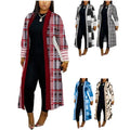 S3009 Trendy Autumn Coats for Ladies Cardigan Women Printing Long Sleeve Knitted Cardigan Sweater Long Coat for Women