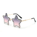 Popular 2026 Frameless Copper UV400 Lightweight Durable Comfortable Fashion Cheap Women Five Star Sunglasses