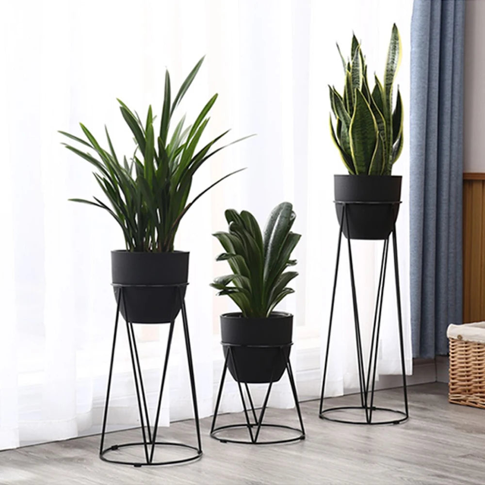 White Black Color Hairpin Plant Stand Flower Pot Planter China Fashion Green Plant Pot Indoor Decoration Flower Rack