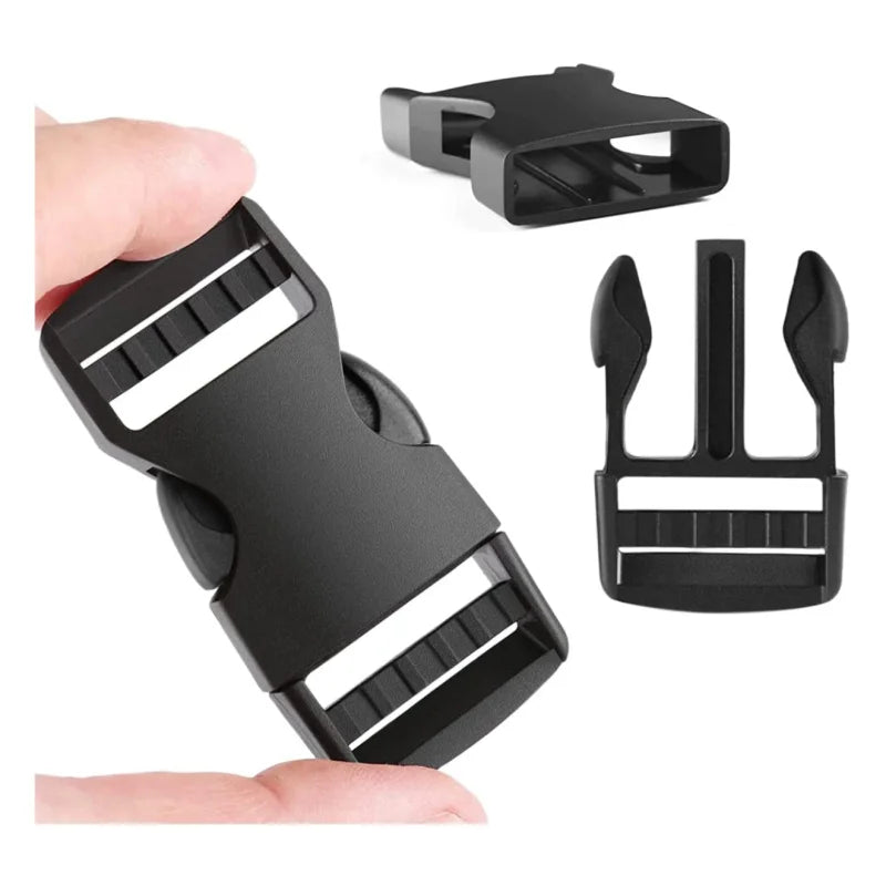 Buckle Quick Side Release Buckles Dual Adjustable No Sewing Clips Snaps Heavy Duty Plastic Replacement for Nylon Webbing Straps