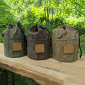 Handmade Waxed Canvas Bushcraft Bag Portable Outdoor Foraging Bag Durable Camping Canvas Bag