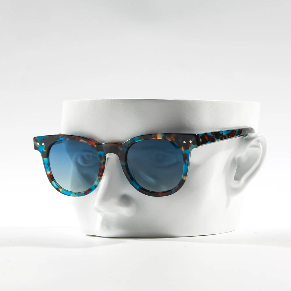 GS5030 Wholesale New Arrival Sunglasses Custom logo Brand Fashionable Round Acetate Polarized Sun Glasses Sunglasses