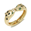 HANSIDON Exquisite Shiny Rhinestone Cute Animal Cuff Bracelet Drop Glaze Color Unique Design Bangle Bracelet Accessories
