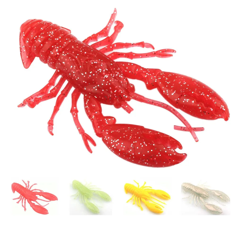 Hessen Hot Sale 90mm 12.5g Hollow Shaped Rubber ABS Plastic Marlin Crawfish Topwater Soft Fishing Lures for River Lake Stream
