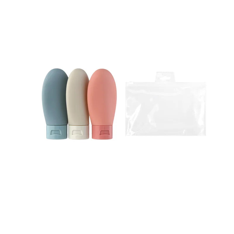 A Set 60ML Plastic Travel Pack Three-Color Bottle Design Beautifully Designed Portable Convenient Plastic Bottles