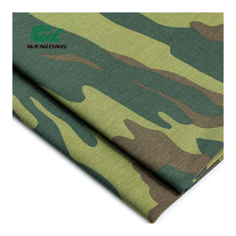 TC 80/20 Twill Flora Camouflage Flame Retardant Polyester/Cotton Print Woven Fabric for Girls Boys Dress/Suit Trousers Garments