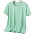 Women's Summer Ice Silk Sports T-Shirt Quick-Drying Casual Solid Pattern O-Neck Breathable Custom Logo Blank T Shirts