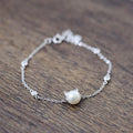 FY-SL83 New Arrival Hot Sale 925 Silver Jewelry Female Simple Cat Pearl Popular Bracelet Women