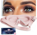 Custom Logo Luxury Eyelash Extension 3D Sleeping Contoured Eye Mask Lycra Sleeping Mask Pink Grey Black Night Sleep Eye Mask